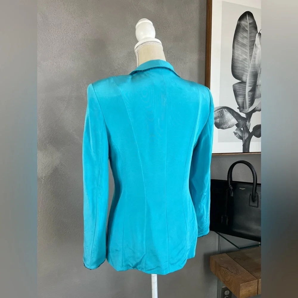 Escada vintage silk embellished blazer size 40
